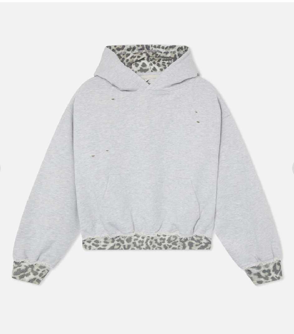 Grey Leopard Hoodie