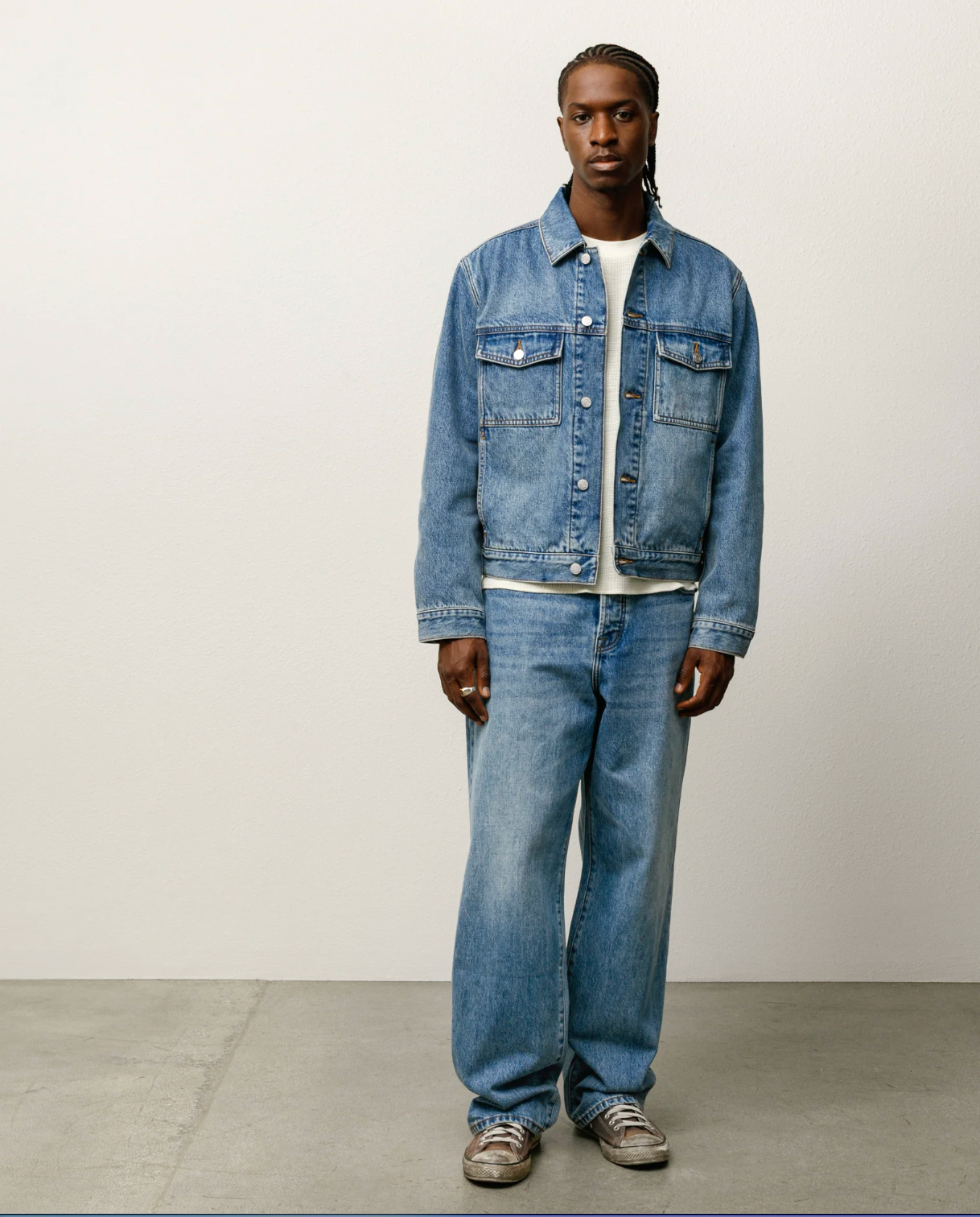 LINED DENIM TRUCKER JACKET
