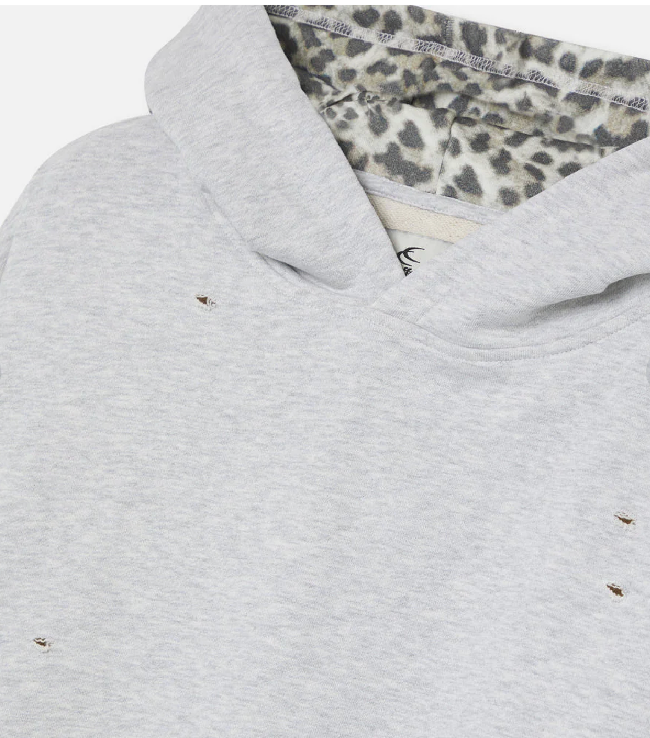 Grey Leopard Hoodie